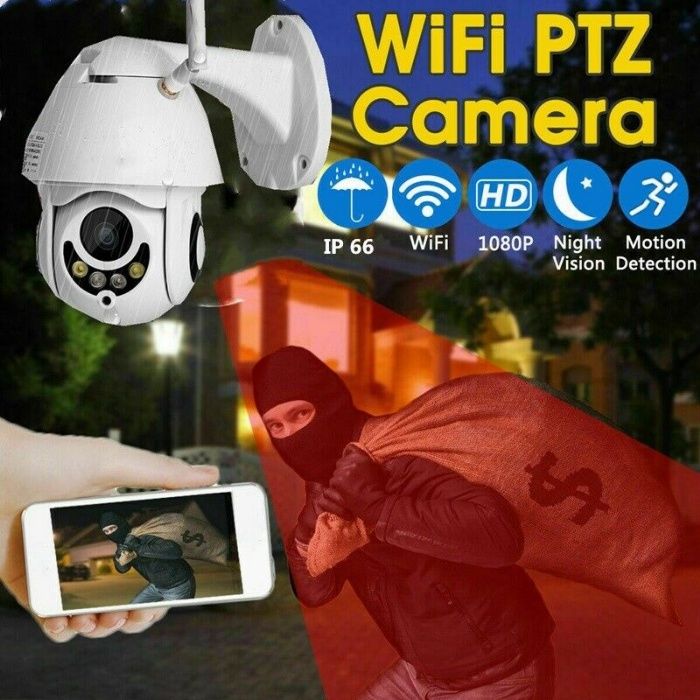 Безжична IP камера 3 MP за външно наблюдение WI-FI Full HD IP66