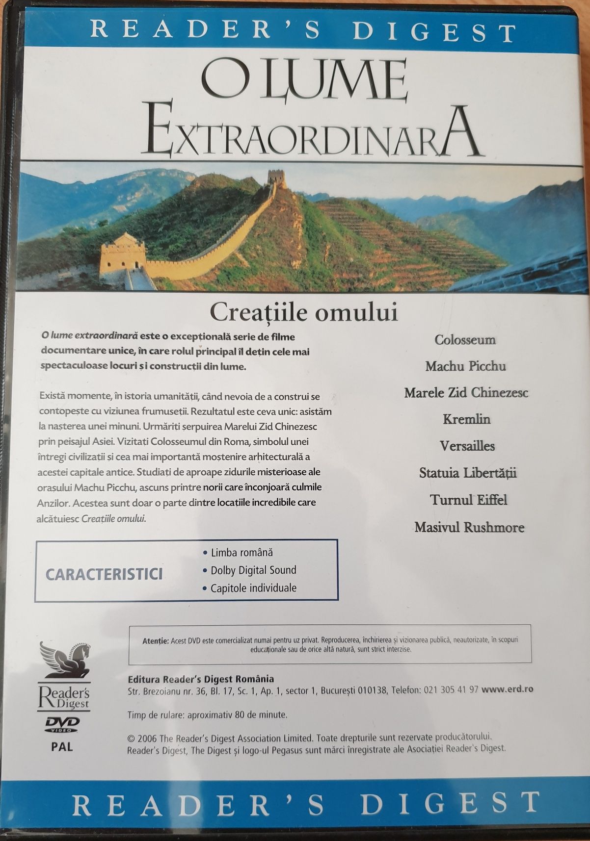 DVD uri cu documentare "Creatiile naturii si ale omului"