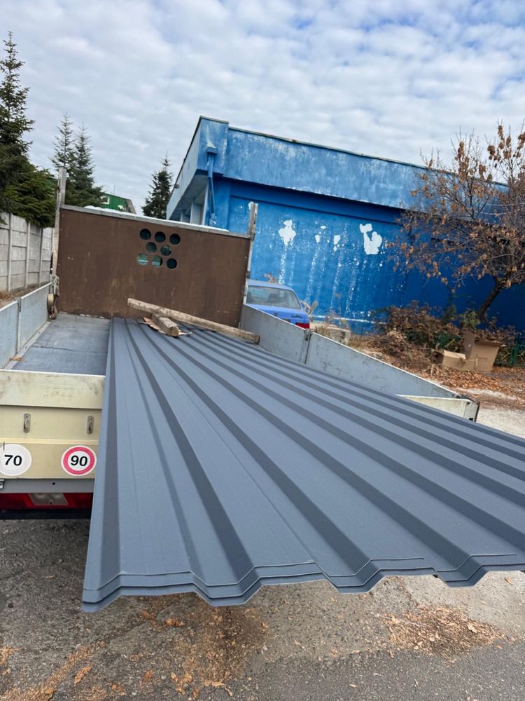 Tablă Cutată T18 RAL 7016 gri antracit 0,5mm 6m lungime Gard Fațadă