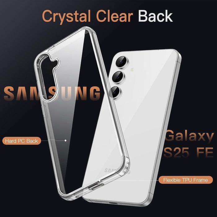 Прозрачен кейс space case за samsung galaxy s25 fe