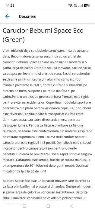 Căruț bebumi 2in 1