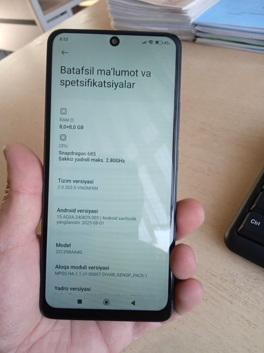 Redmi not 13 8+8/128 gb sotiladi