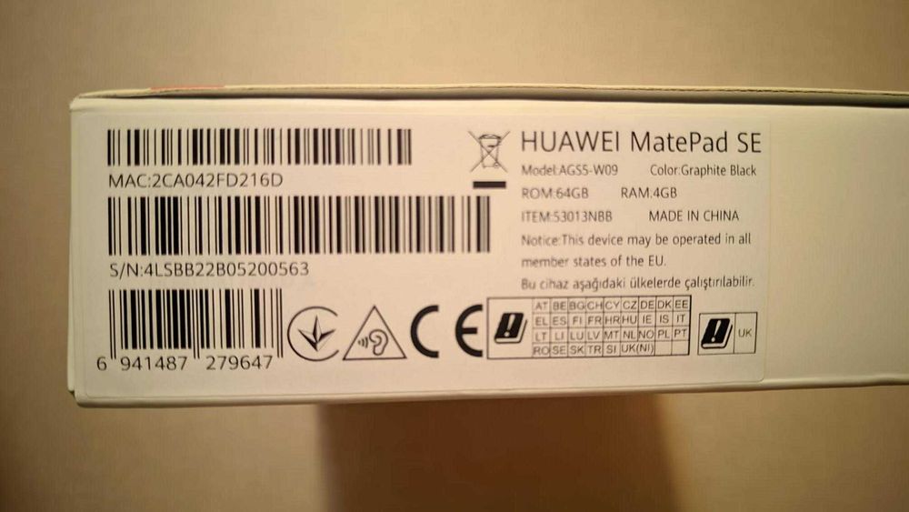 Tableta Huawei MatePad SE, Octa-Core, 10.4", 4GB RAM, 64GB, WiFi