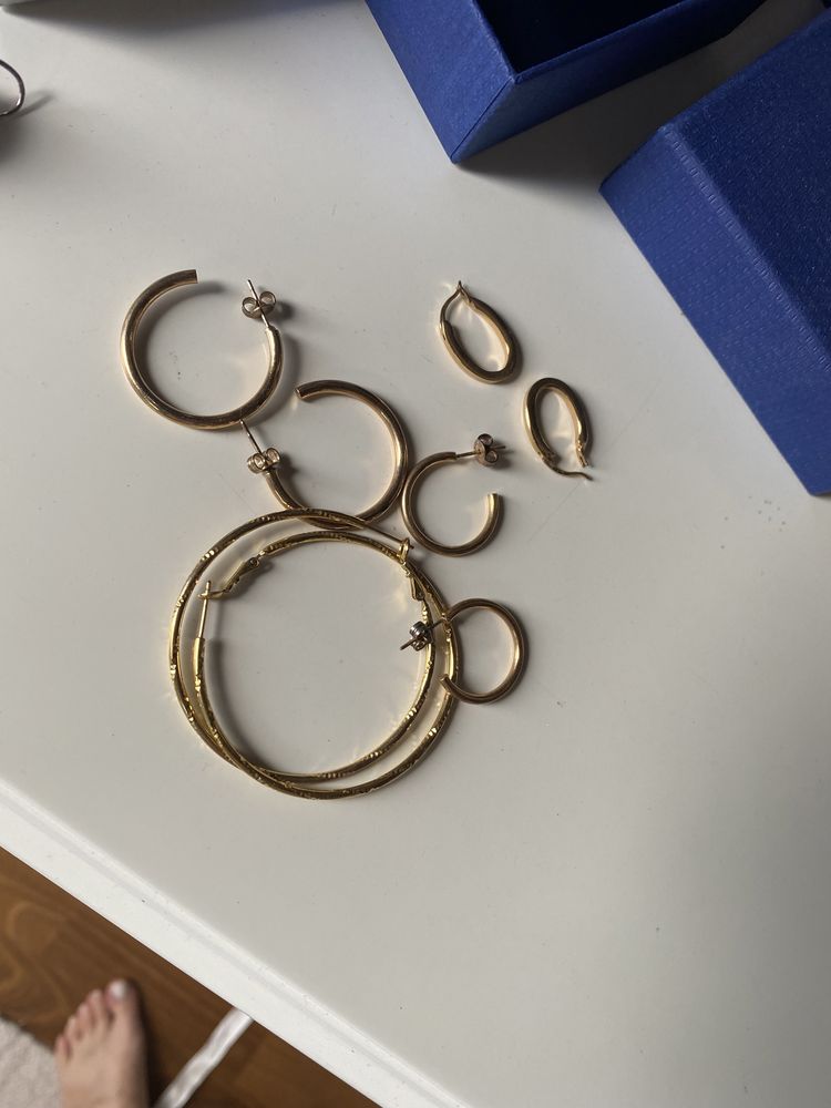 Cercei Noi placati cu aur 18k diferite modele