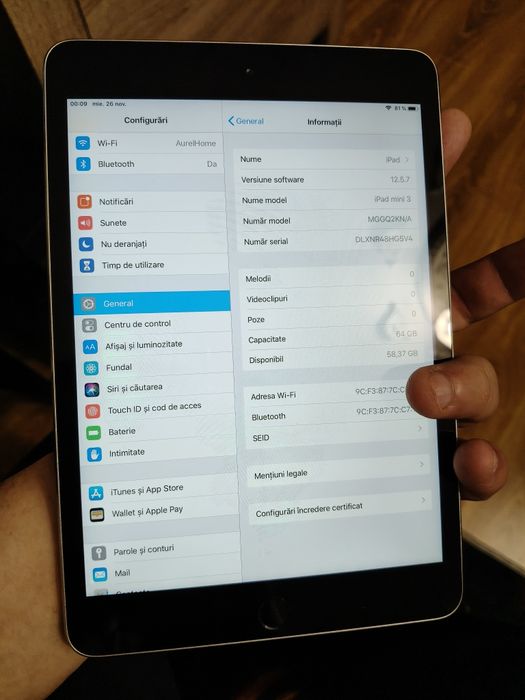 Tableta iPad mini 3 64gb negru