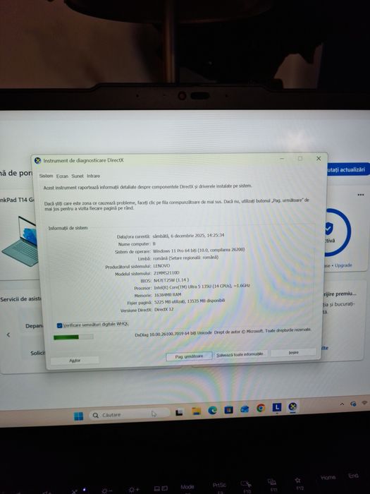 Lenovo ThinkPad T14 Gen 5 Intel Core Ultra 5 Touch 16Gb Ram 10/10!