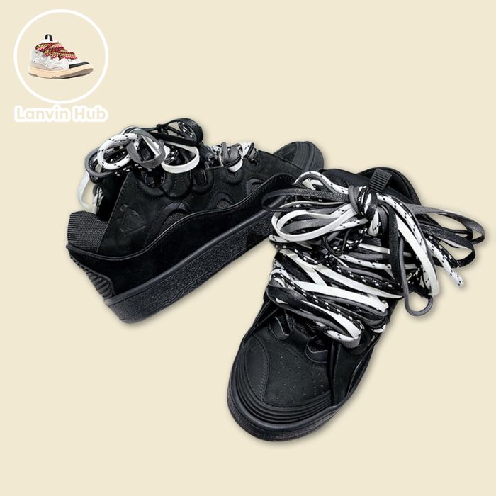 Lanvin Curb Black Triple Lace