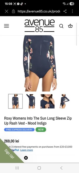 Vând costum baie mânecă lungă, nou mărimea xl