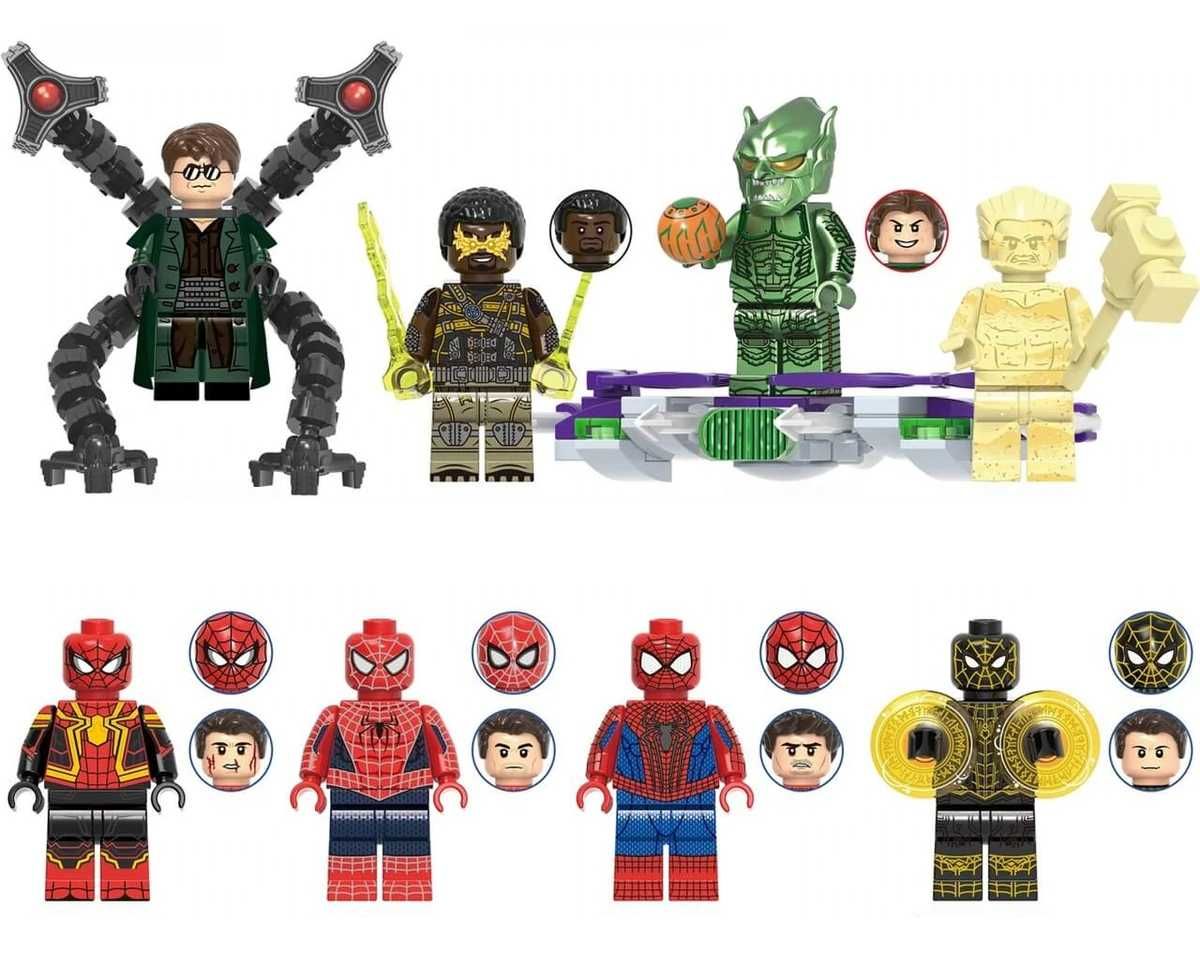 Set 8 Minifigurine tip Lego Marvel Spider-Man No Way Home pack2