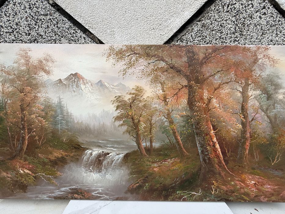 ГОЛЯМА Картина с маслени бои, 120*60 ФРЕНСКИ ВНОС