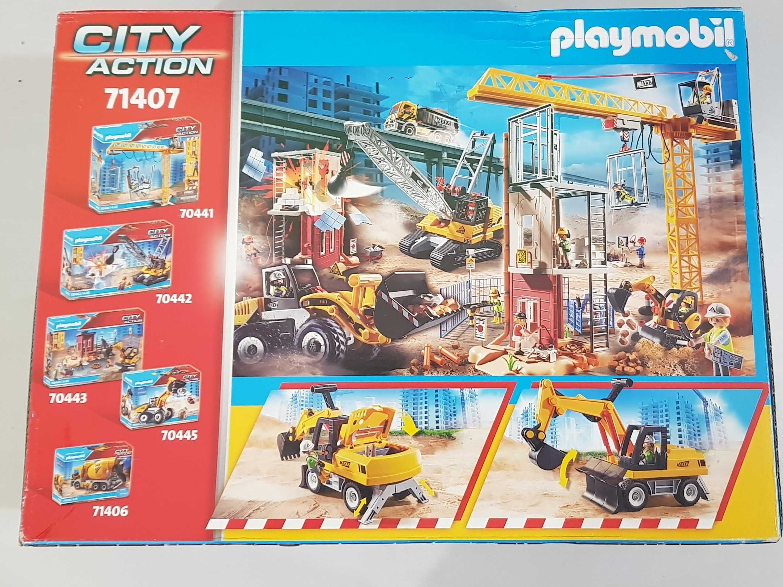 Playmobil 71407 Excavator City Action, suprastructură rotativă la 360°