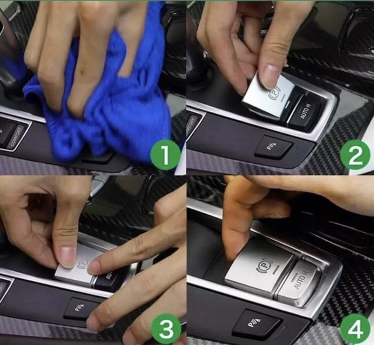 Buton parcare crom Auto Hold Bmw Seria X 1 3 5 7 F01 F07 F10 F15 F25