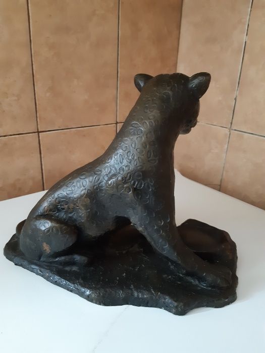Statueta pantera neagra plina, din rasina compozit ,,MUNICH,, aprox 3k