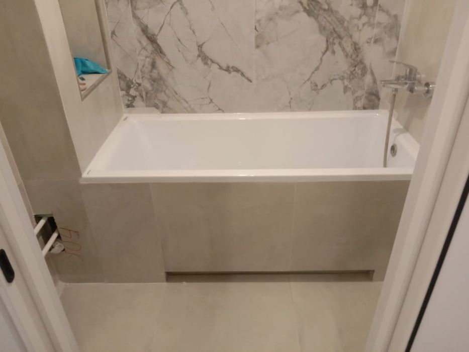 Санузел под ключ.кафель,гипсокартон.сантехника.установка санфаянса