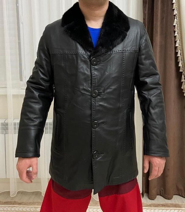 Кожаная дубленка мужской