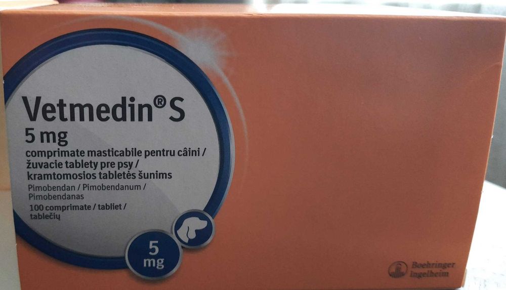 Vetmedin/Cardisure 5 mg tablete masticabile caini, 80 buc disponibile