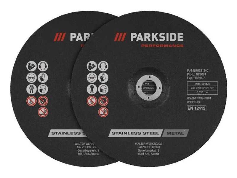 НОВИ! Комплект дискове за грубо шлайфане за метал Parkside Performance