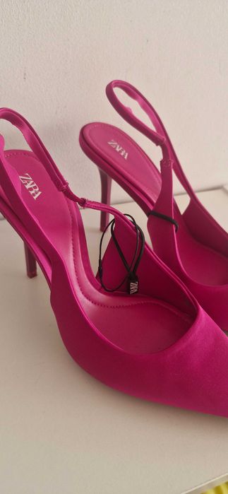 Zara Фуксия официални обувки на ток