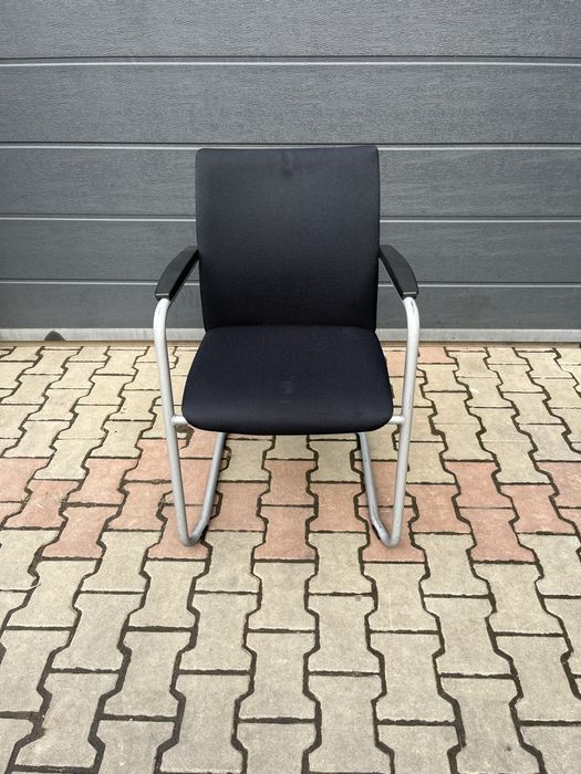 Scaun vizitator / birou, cadru metalic cromat