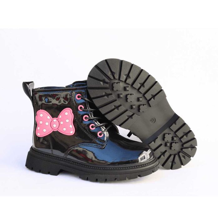 НОВО! Детски зимни лачени боти Black 25-30