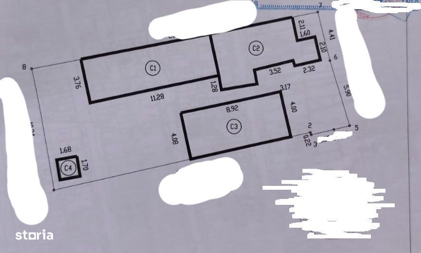 zona Vidin teren cu casa demolabila deschidere 10 ml