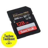 SanDisk Extreme PRO 128 gb 4K 200mb/s (Garantiya) (Dostavka bor)