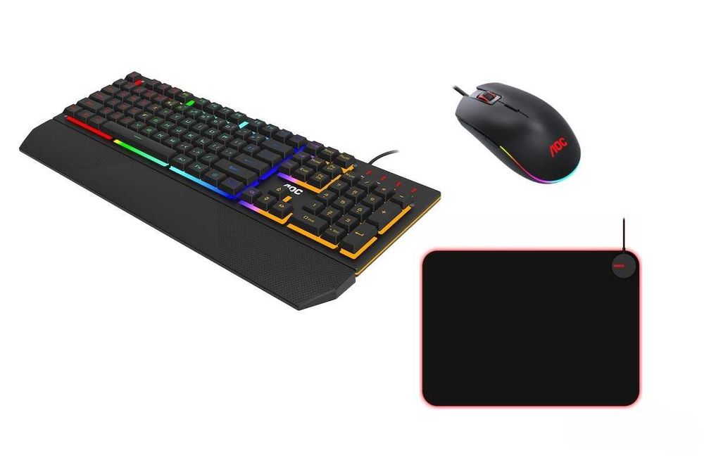 Комплект AOC клавиатура GK200, мишка GM500 и подложка AMM 700