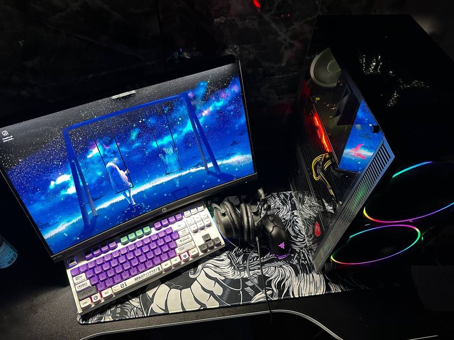 Игровой пк, компьютер, со всей гарнитурой