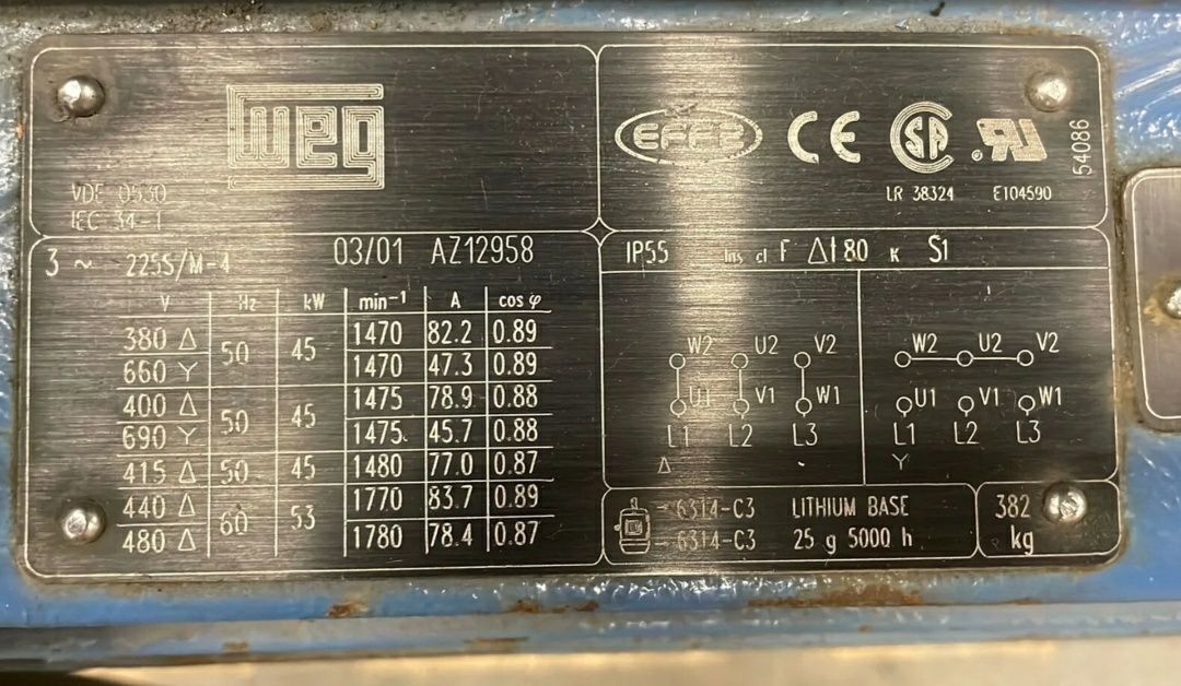 Motor electric trifazat 45kW, 1400rpm, 380V