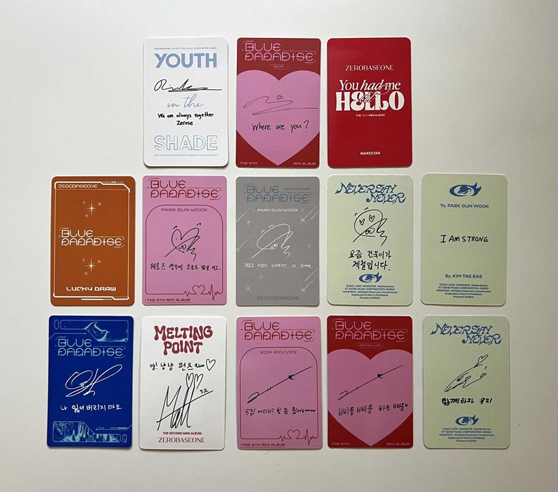 ZEROBASEONE Официални Фотокартички Kpop