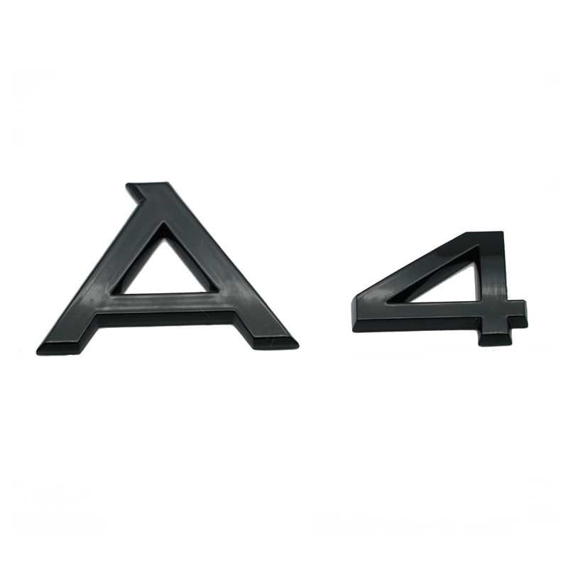 Emblema A4, A5, A6, A7, A8L,Q5 pentru Audi, Negru lucios