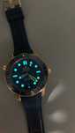 omega seamaster diver 300m gold/blue