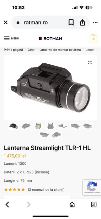 Lanterna arma led tactica