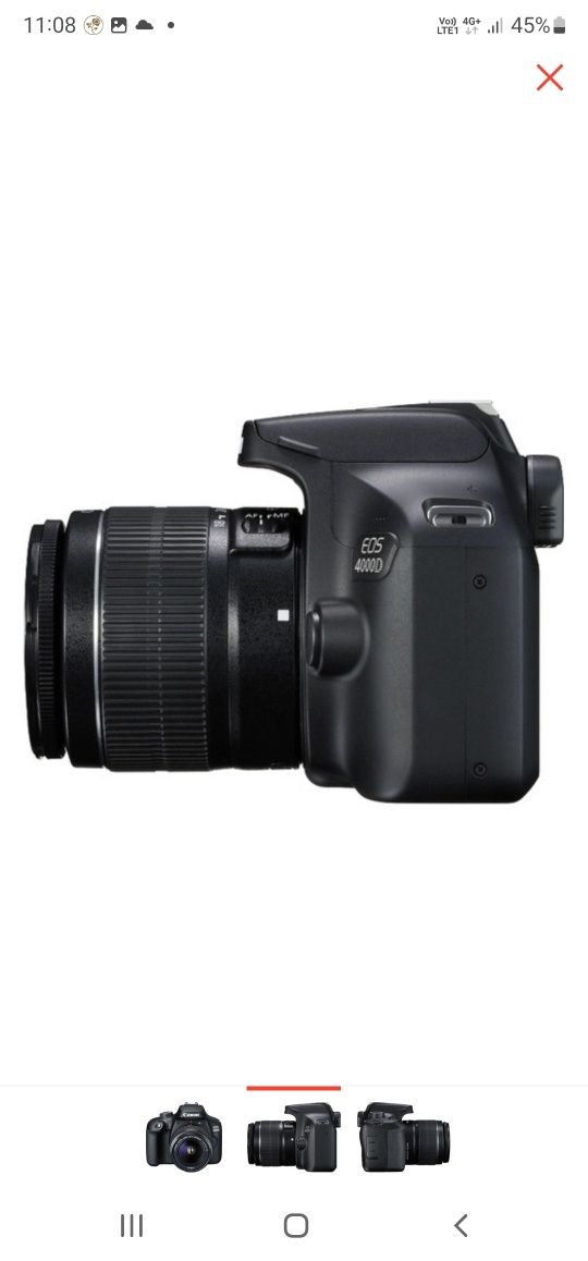 Фотокмера Canon EOS 4000 kit EF-s 18-55 mm f/3 3.5-5.6 III