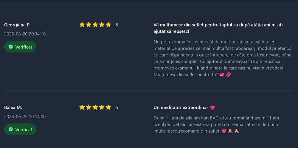 Absolventă ofer meditații la matematică pentru elevii clasele 1-12.
