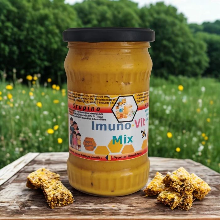 Mix de imunitate cu miere, polen, propolis si catina