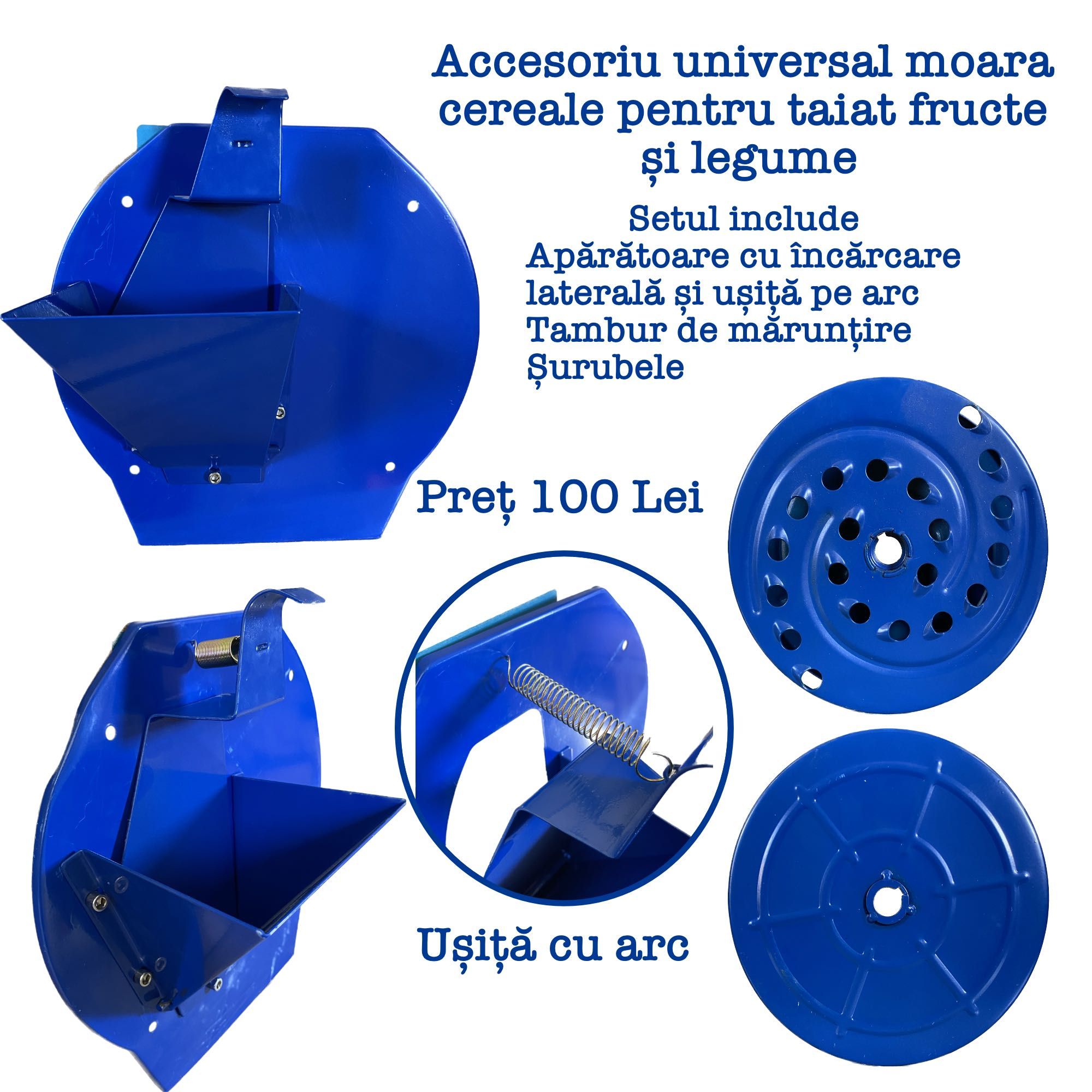 Moară cereale, știuleți, lucernă și tulpinoase, Motor 4KW, 230kg/ora