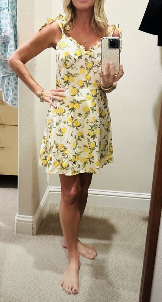 Rochie de vara cu lămâi/ lemon print