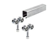 Pachet accesorii usi suspendate cu sina 33x34x L3m+2 sisteme glisare