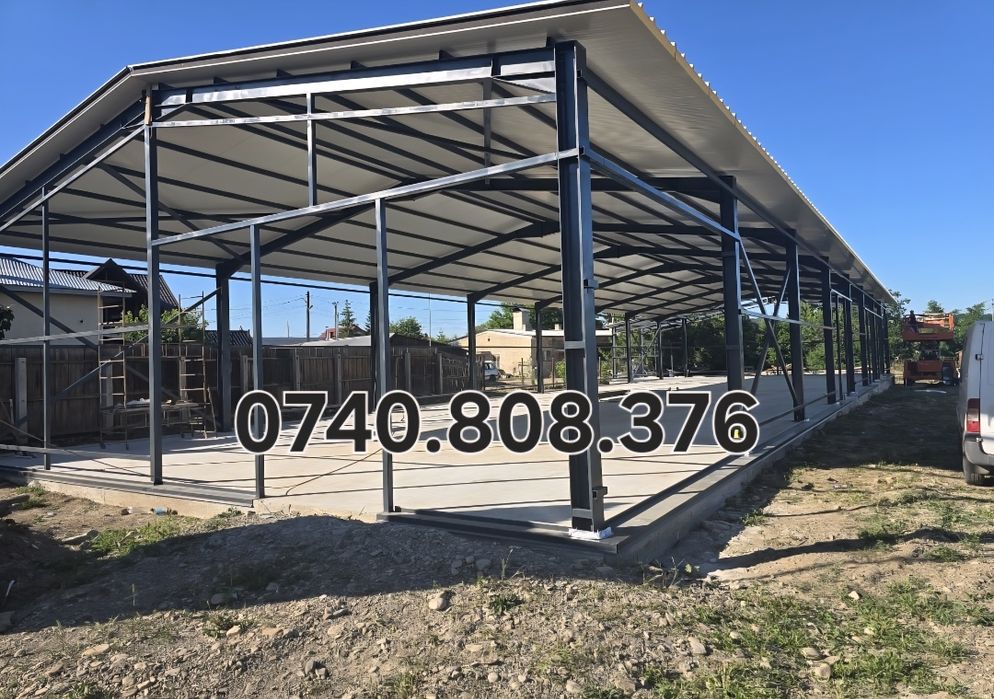 Hala metalica industrială service garaj spatiu comercial livrar montaj