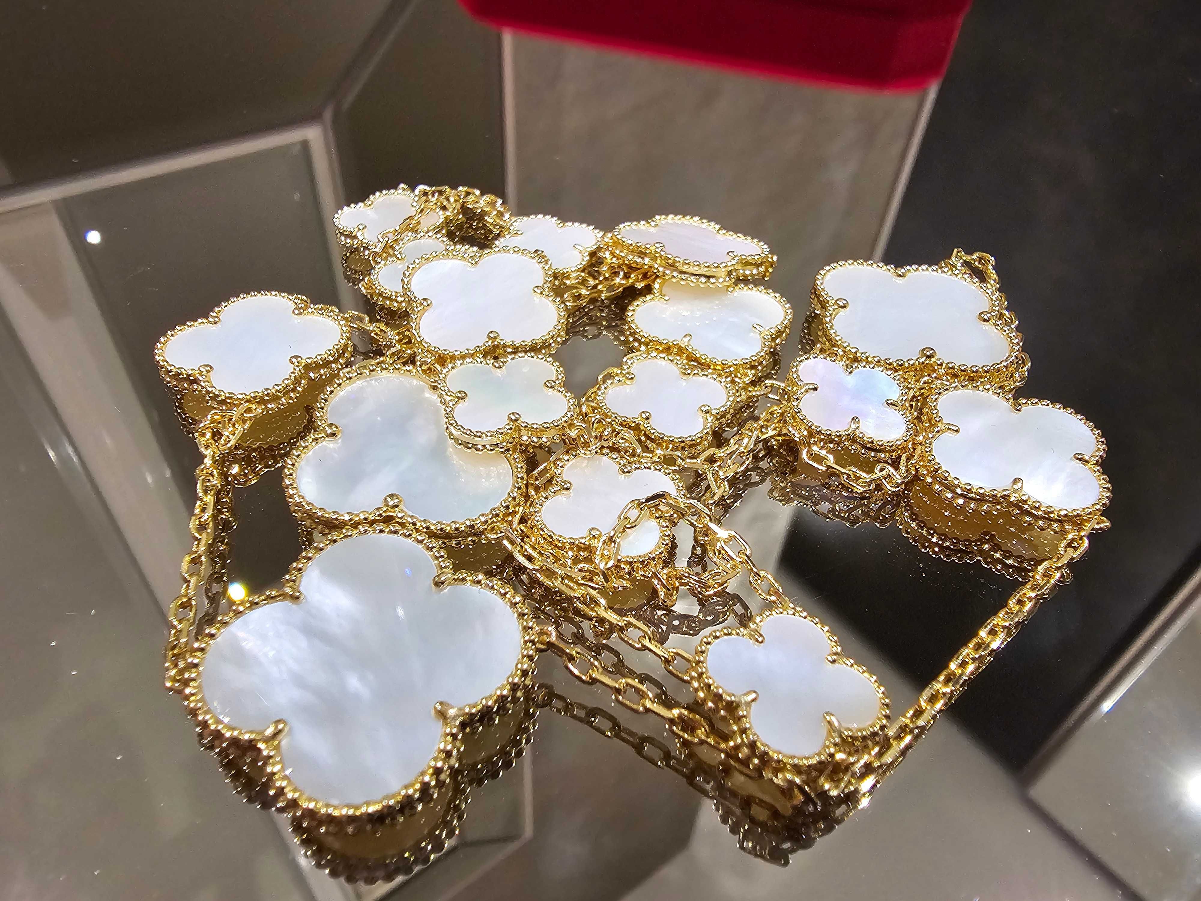 Van Cleef & Arpels VCA Gold Mother 16 Motifs Alhambra Дамско Колие