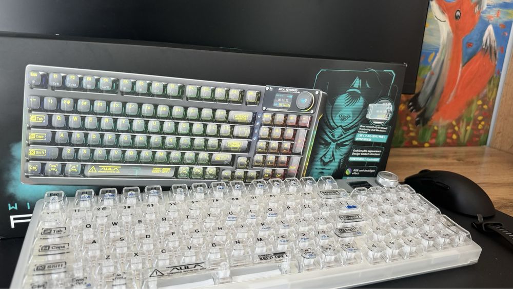 Клавиатура Aula F98 Pro белый