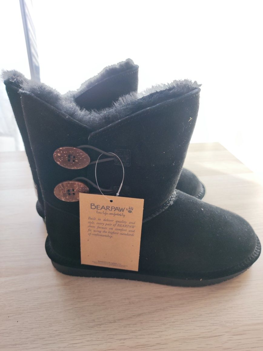 VAND UGG BEARPAW Noi! din piele intoarsa Rosaline, Negru,nr 38