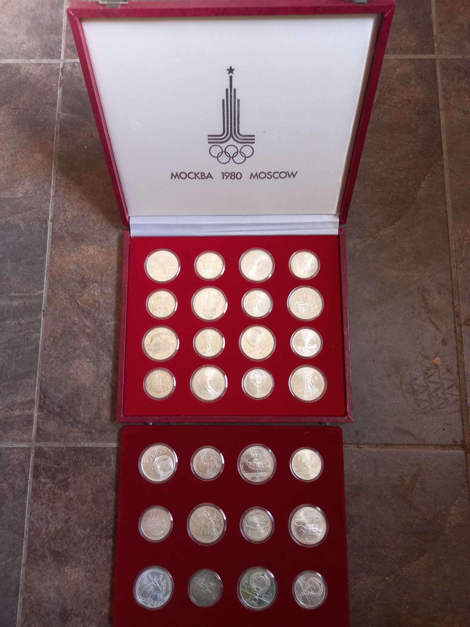 Колекция сребърни монети Олимпиада Москва 1980г