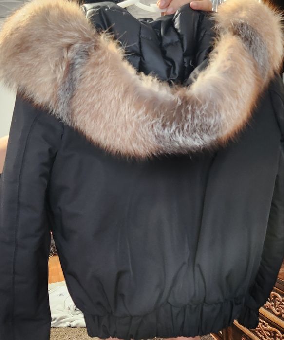 Geaca cu blanita  naturala de vulpe
