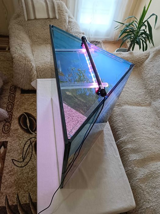 Аквариум за рибки ъглов