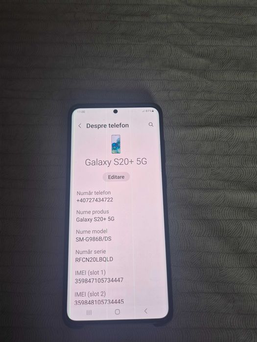 Samsung S20 plus 5G, 12gb ram,128gb