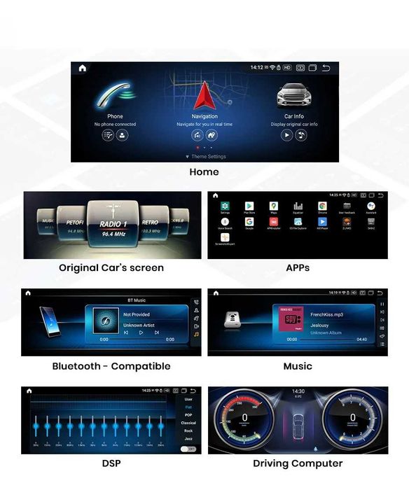 Navigatie Mercedes B Class W246 2016-2018 Android 14 CarPlay CAMERA