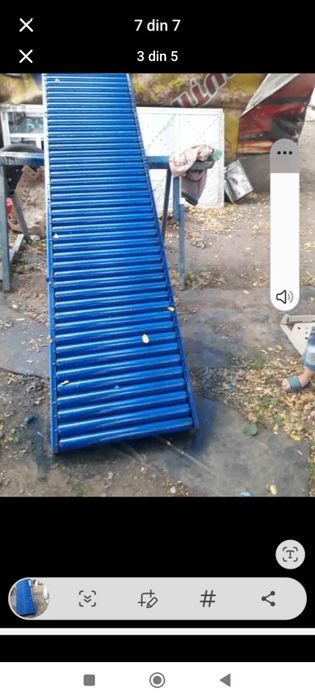 Banda  rulanta pe role transportoare pentru diverse materiale piese