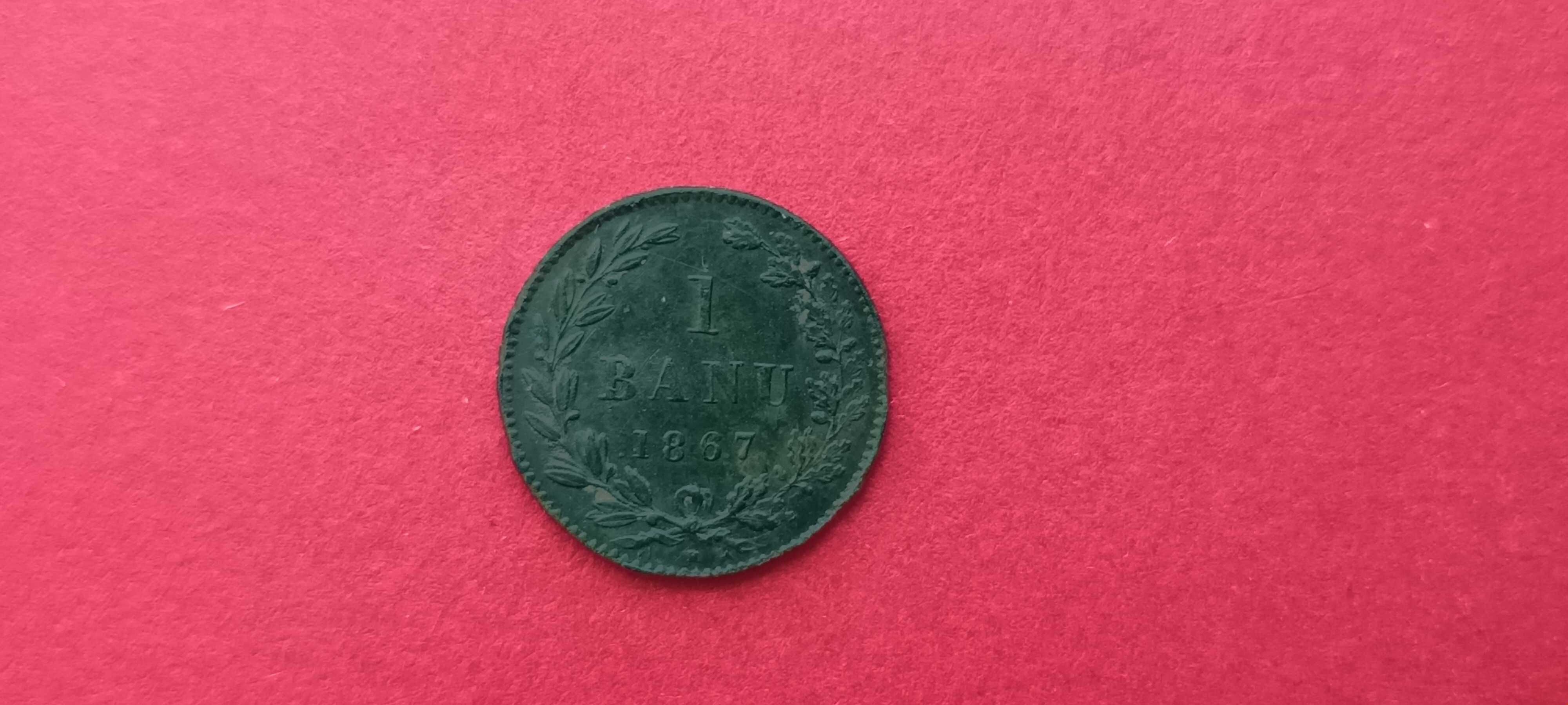 Moneda  1 banu 1867 H  Heaton